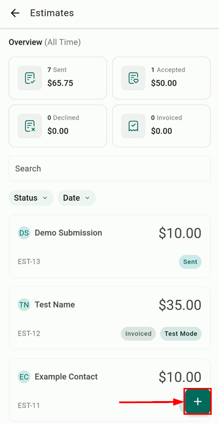 Estimate Direct Payments on the Mobile App – figure 3