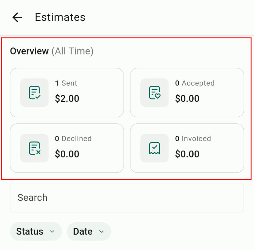 Estimates on the Mobile App – figure 3