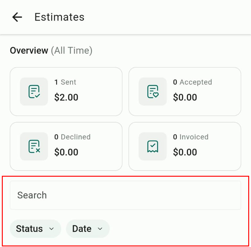 Estimates on the Mobile App – figure 4