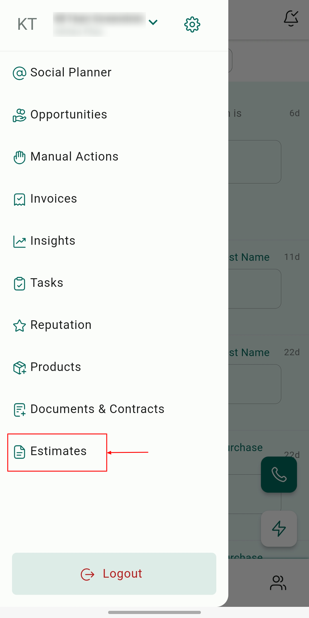 How to Download Estimates on the Mobile App – figure 1