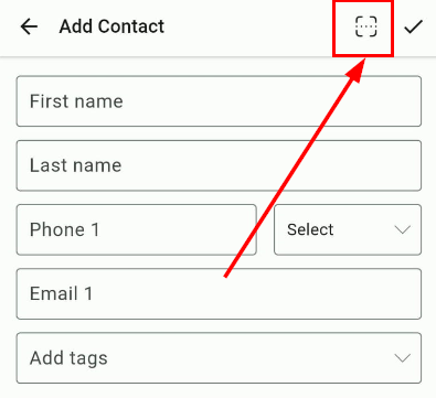 How to Use Business Card Scanner in the Mobile App – figure 3