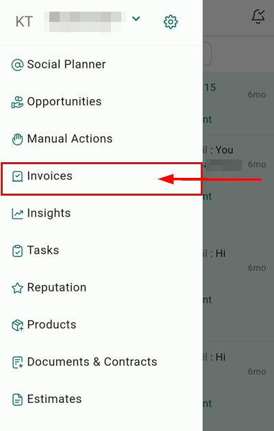 Record Payments for Invoices on the Mobile App – figure 1