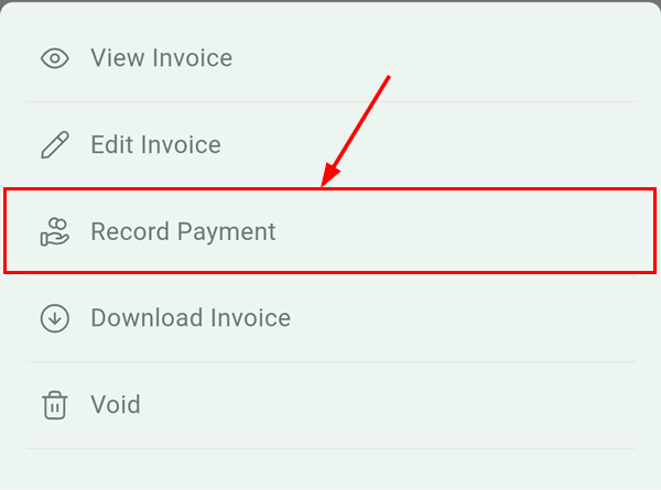 Record Payments for Invoices on the Mobile App – figure 3