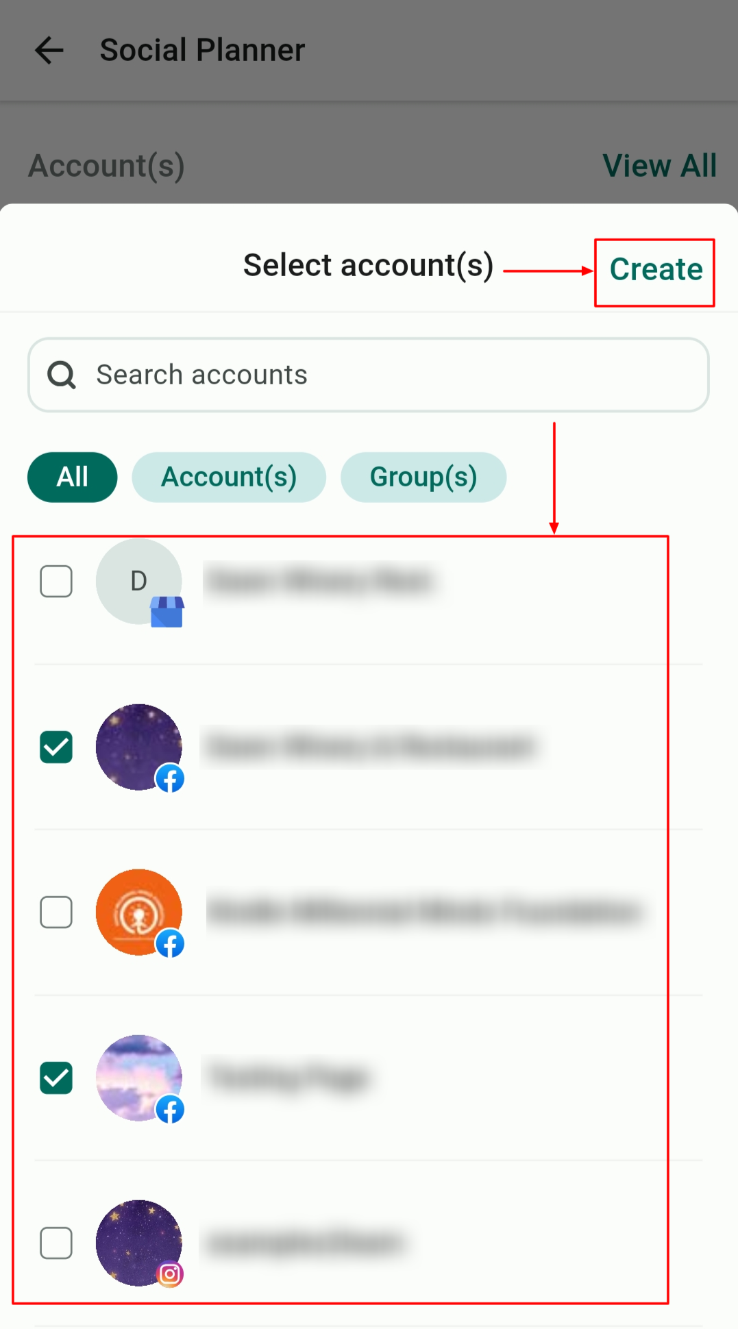 Social Planner on the Mobile App – figure 5