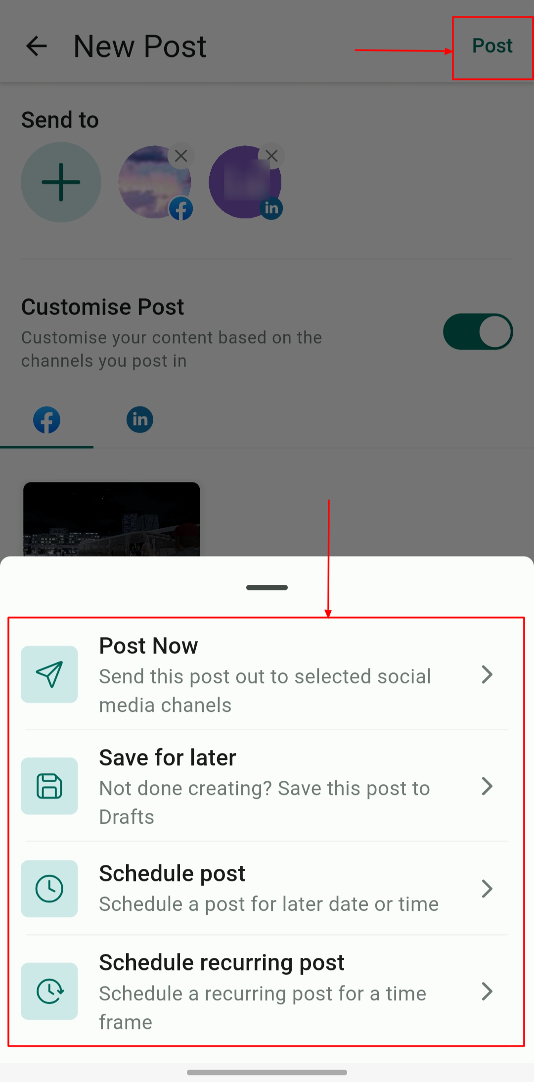 Social Planner on the Mobile App – figure 11