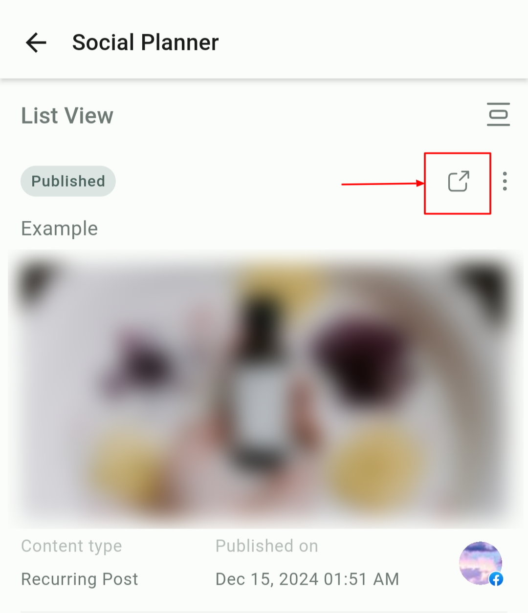 Social Planner on the Mobile App – figure 12
