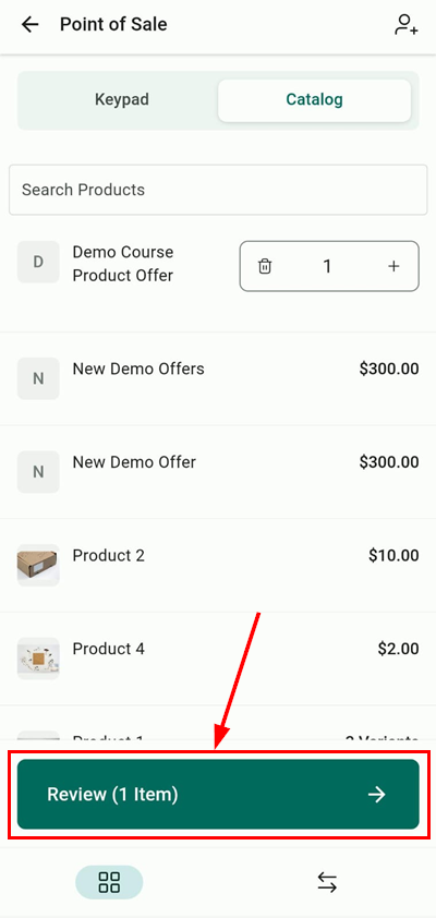 Taxes & Discounts for Sales on the Mobile App – figure 8
