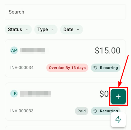 View Invoices & Receipts on the Mobile App – figure 4