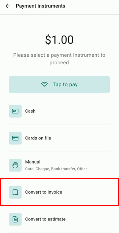 View Invoices & Receipts on the Mobile App – figure 5