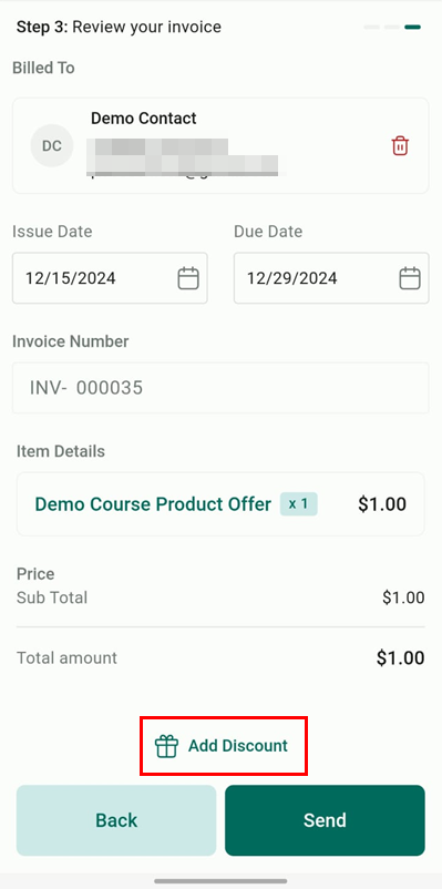 View Invoices & Receipts on the Mobile App – figure 10