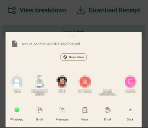 View Invoices & Receipts on the Mobile App – figure 14