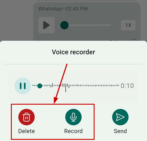 WhatsApp Voice Notes on the Mobile App – figure 3