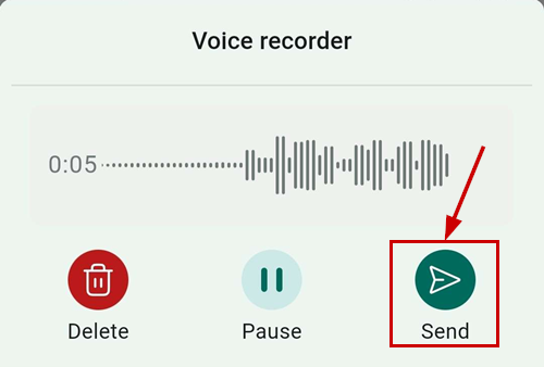 WhatsApp Voice Notes on the Mobile App – figure 4