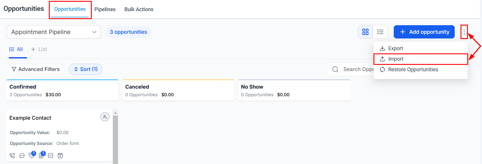 How to Import Contacts and Opportunities at Once – figure 1