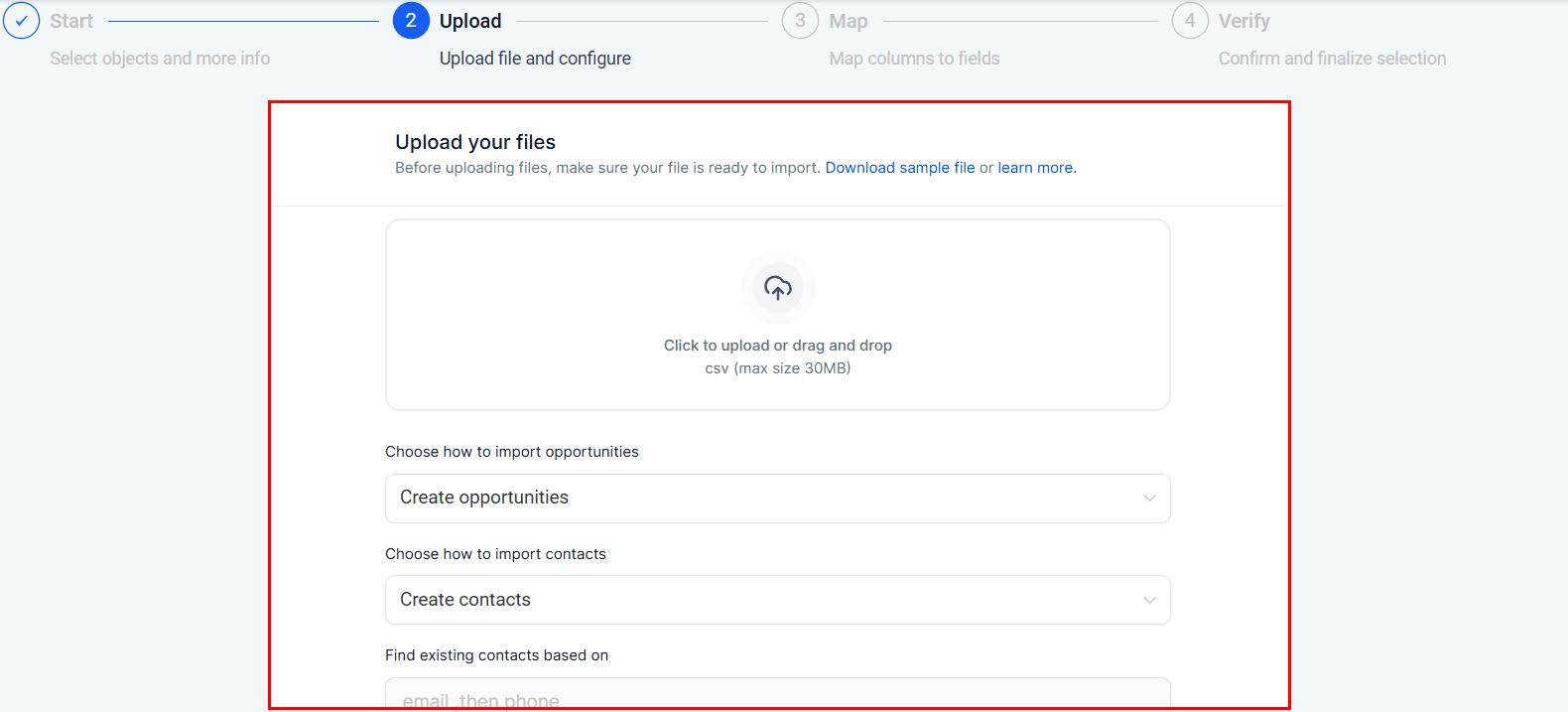 How to Import Contacts and Opportunities at Once – figure 3