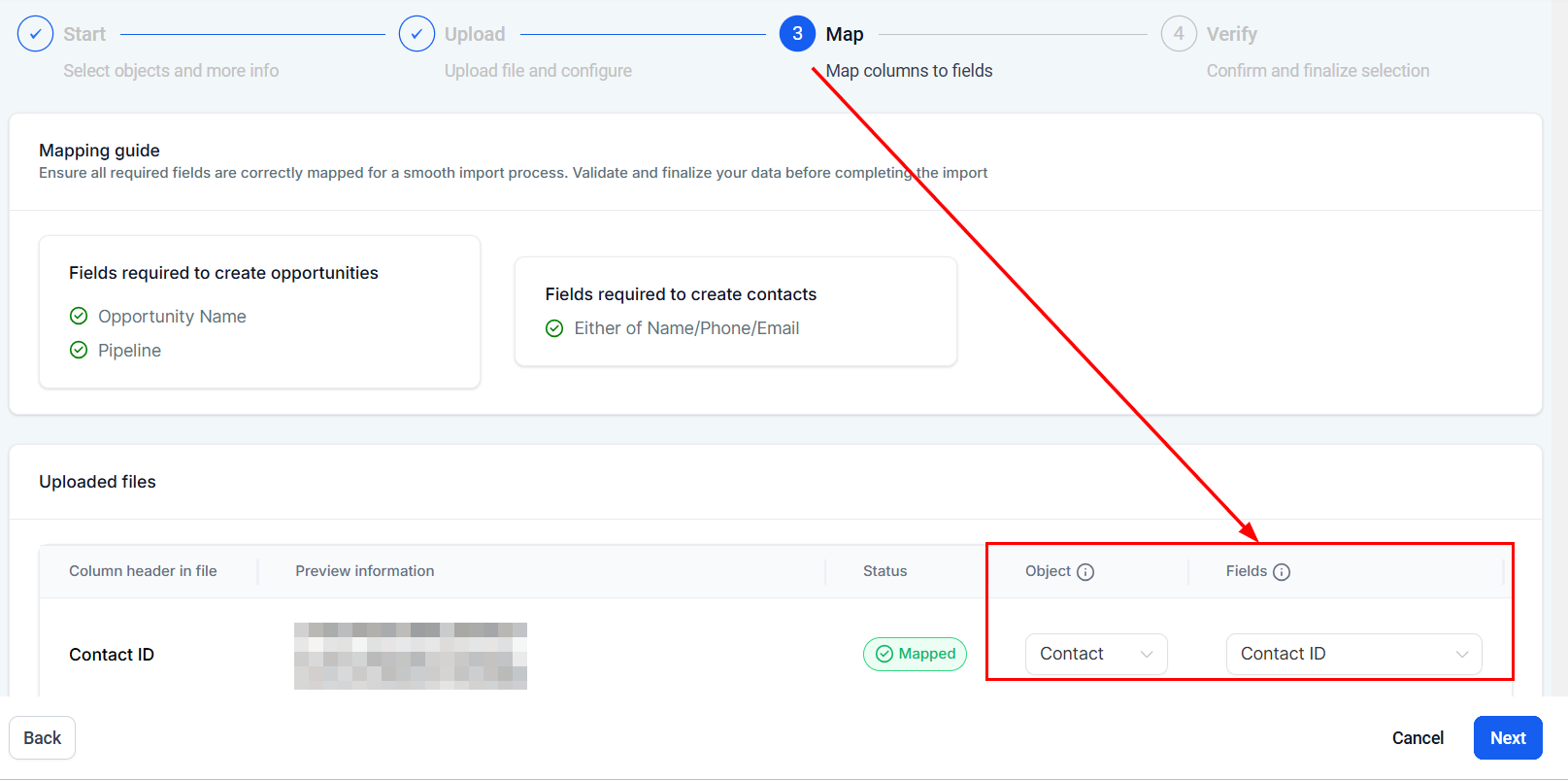 How to Import Contacts and Opportunities at Once – figure 4