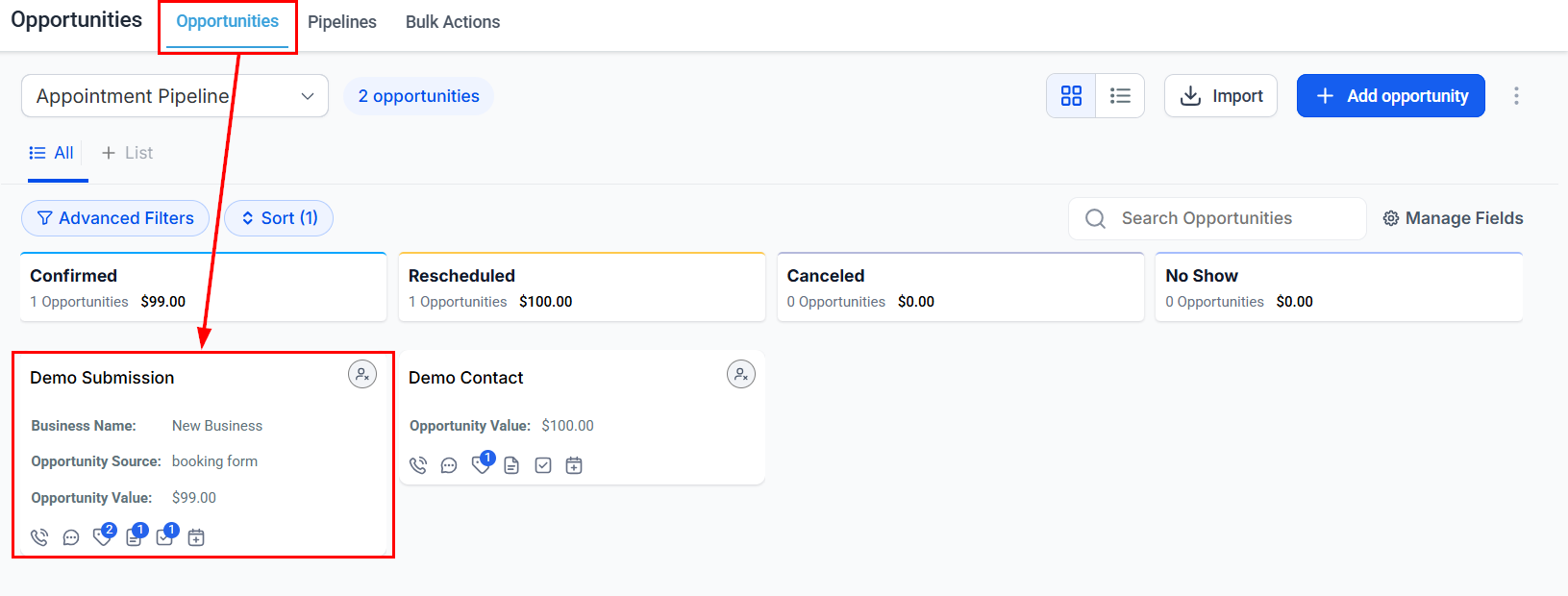How to Send an Invoice or Estimate from an Opportunity – figure 1