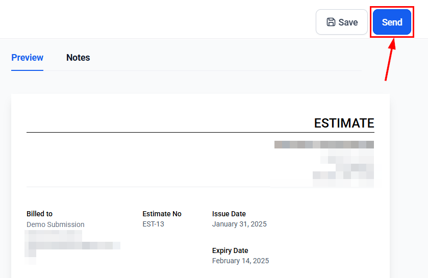 How to Send an Invoice or Estimate from an Opportunity – figure 6