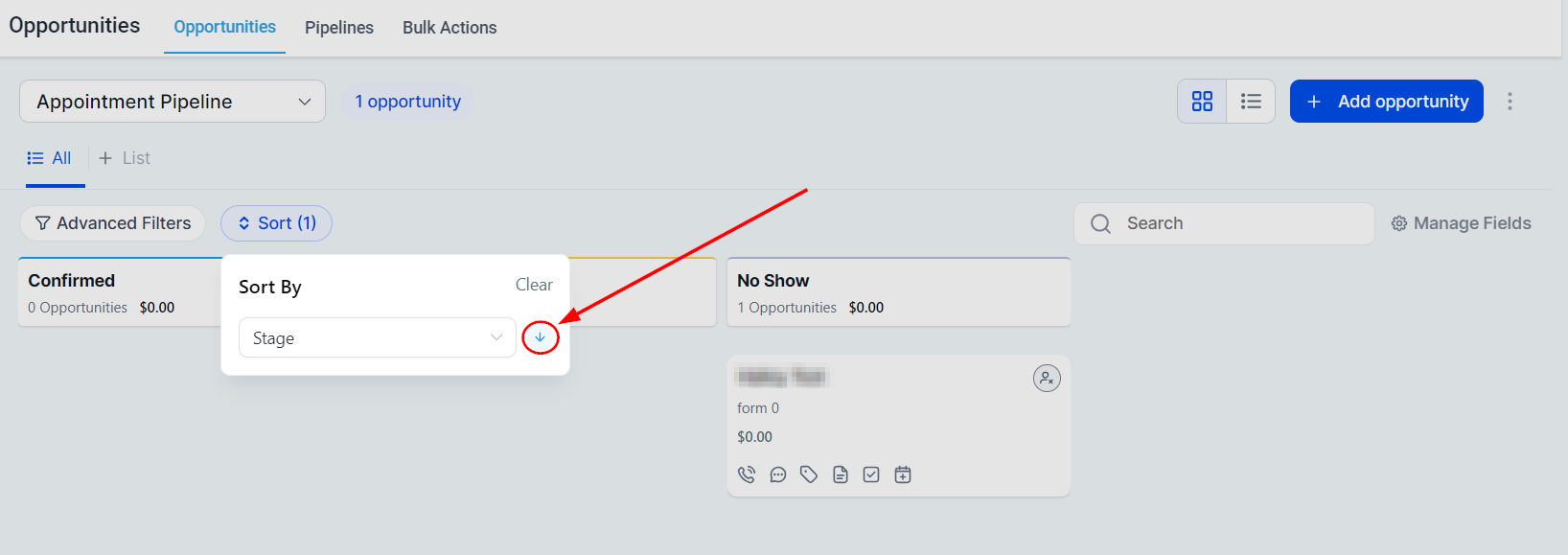 How To SortFilter Opportunities – figure 2