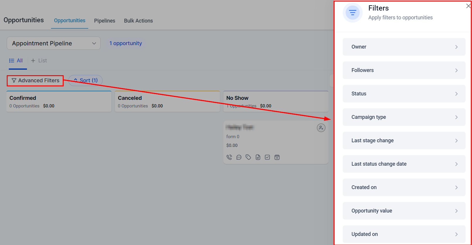 How To SortFilter Opportunities – figure 3
