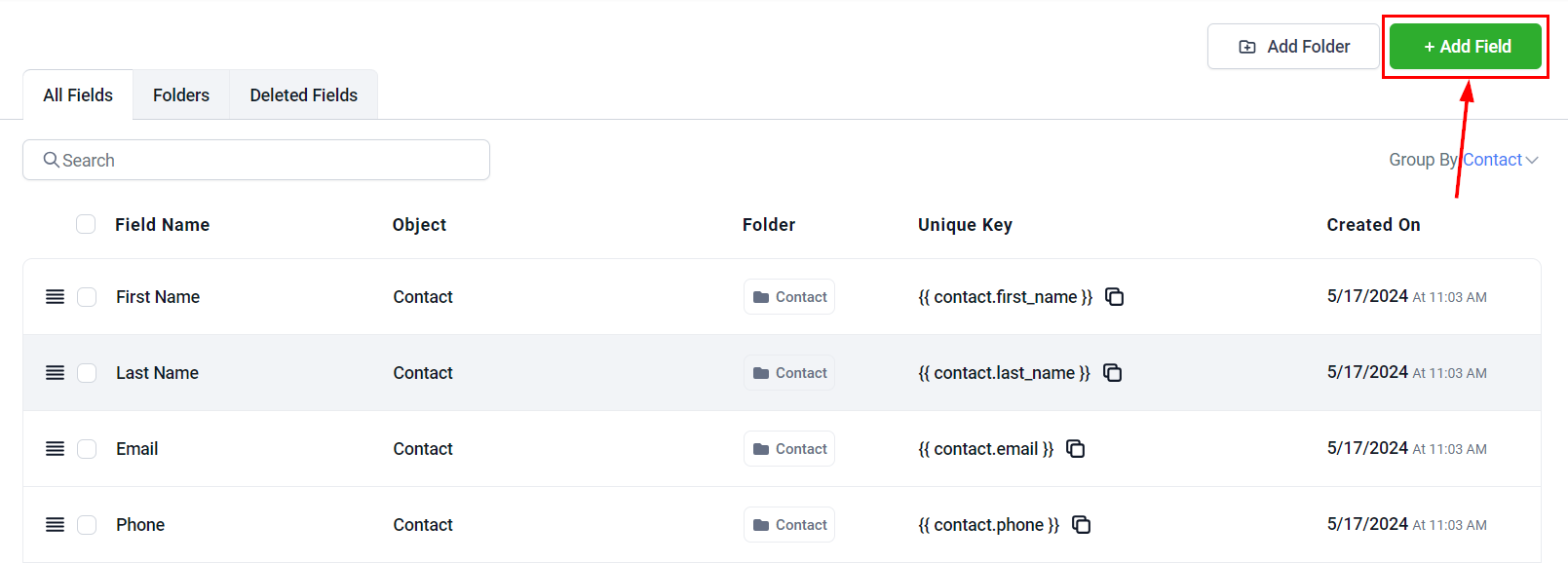 How to use Custom Fields for Opportunities – figure 1