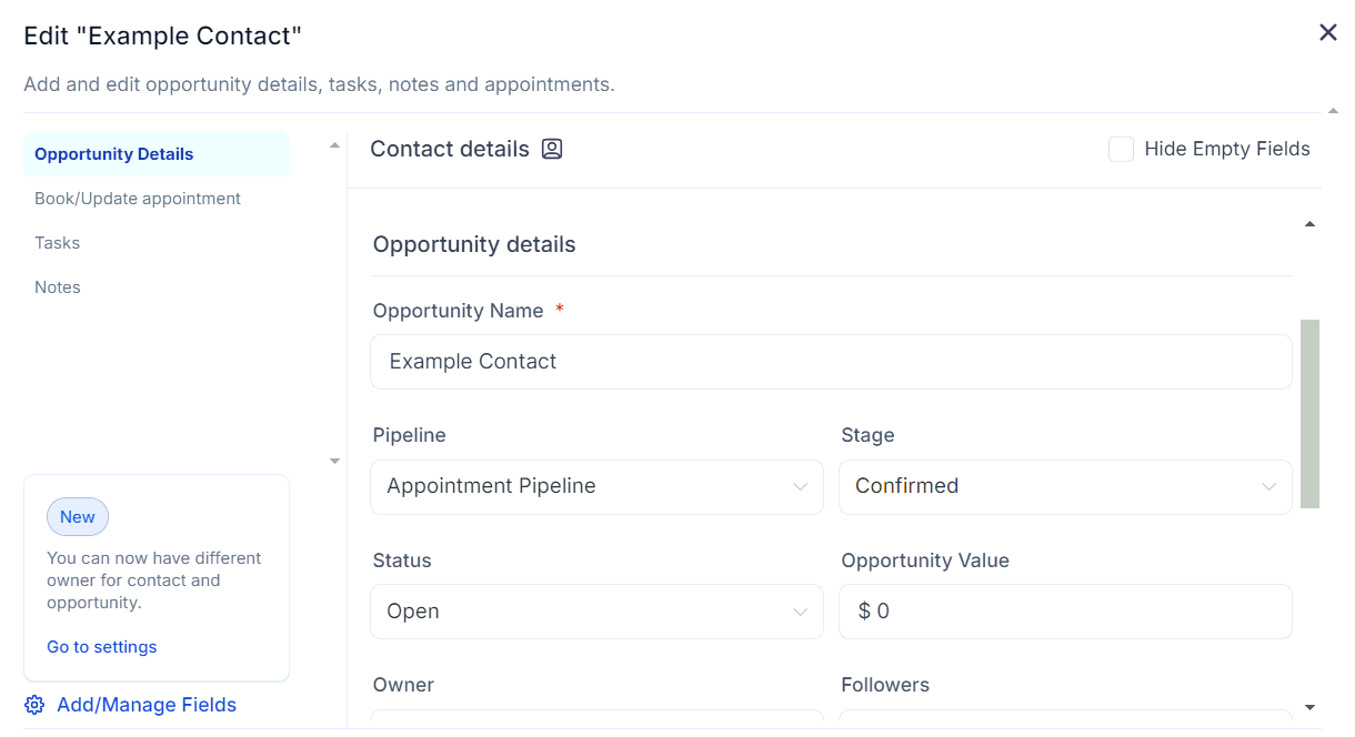 How to use Custom Fields for Opportunities – figure 4