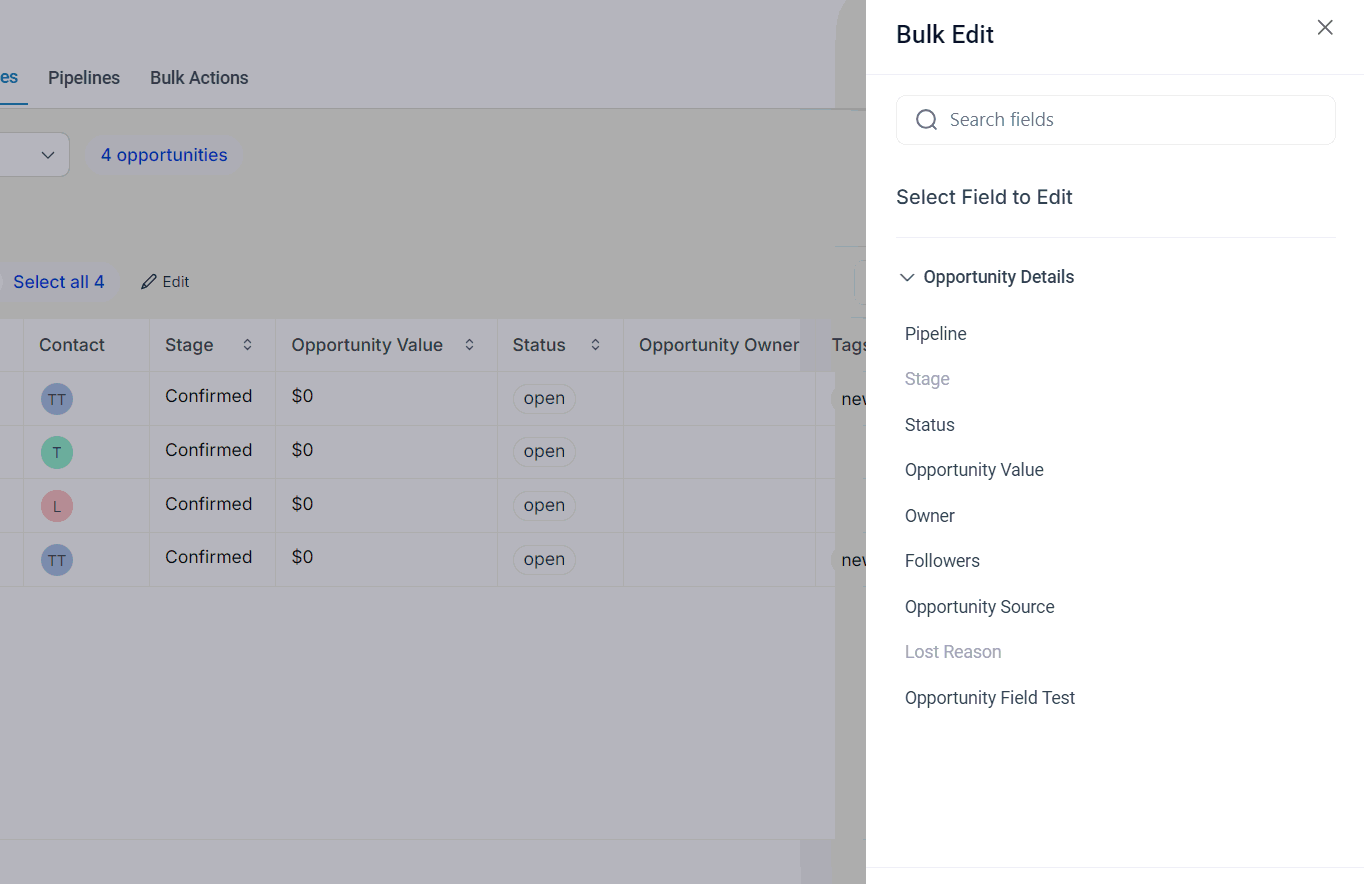 List View in Opportunities – figure 5