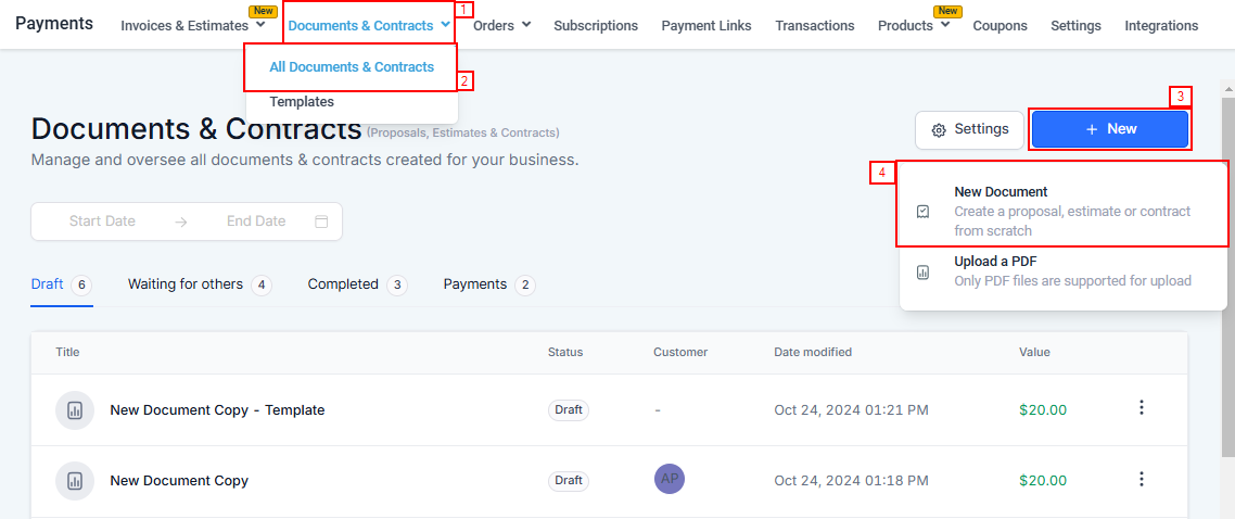 Adding Custom Fields For Documents and Contracts Signing – figure 1