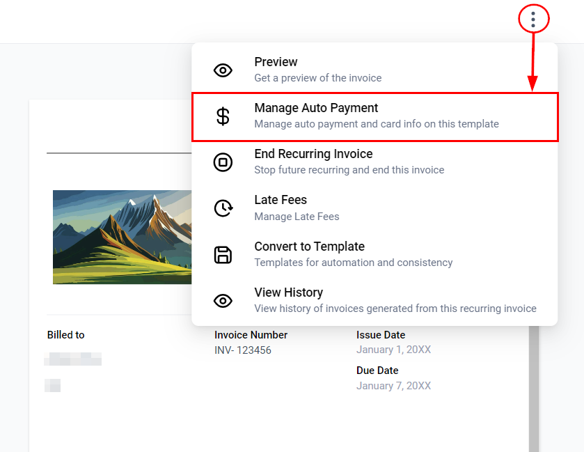Auto-Payment for Invoices – figure 3