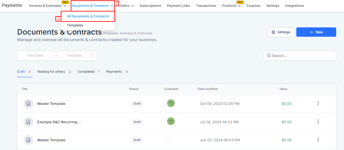 Automatic Invoice Creation – figure 1