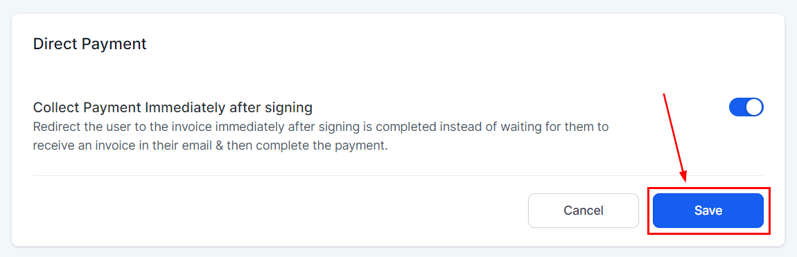 Collect Payment Directly After Document Signing – figure 5