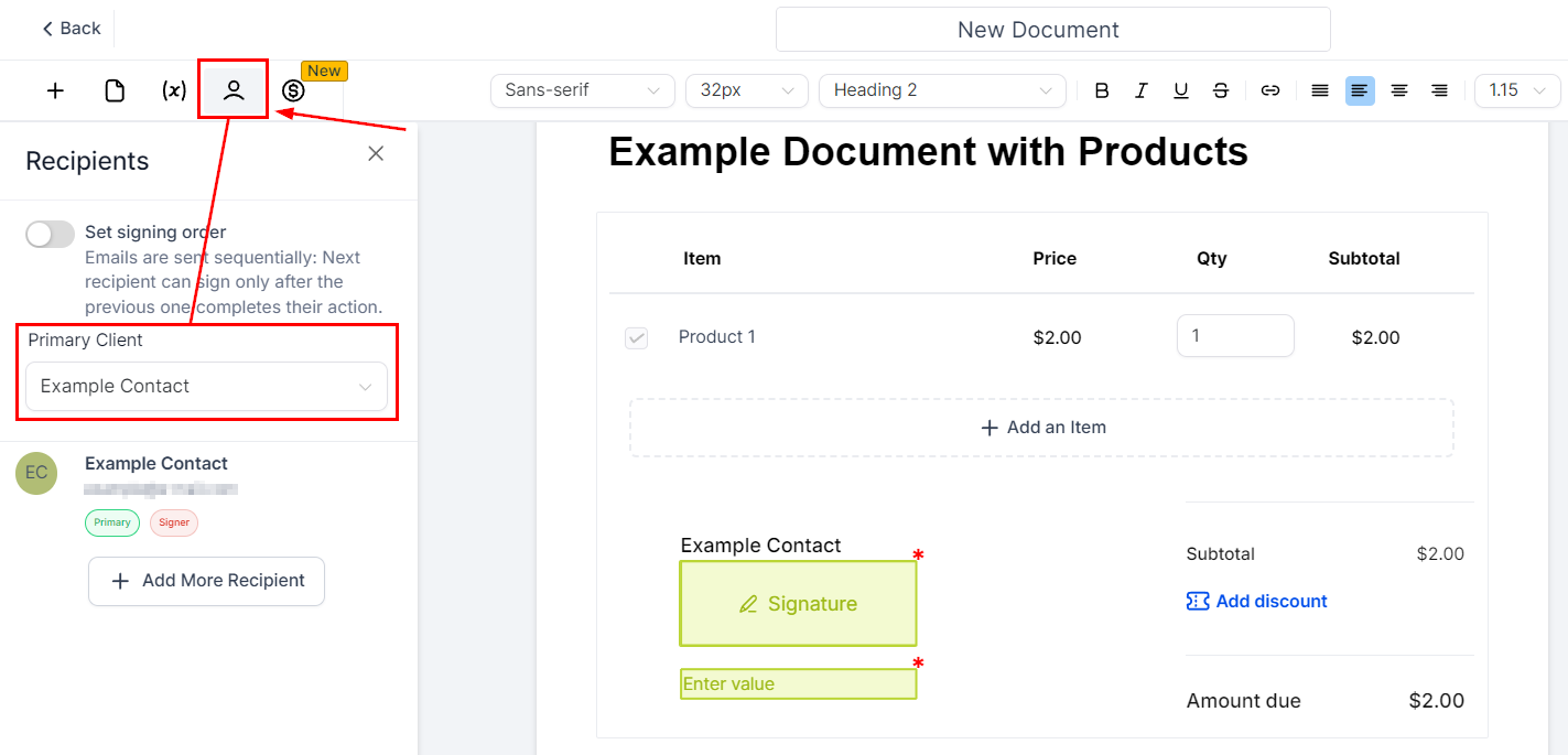 Collect Payment Directly After Document Signing – figure 8