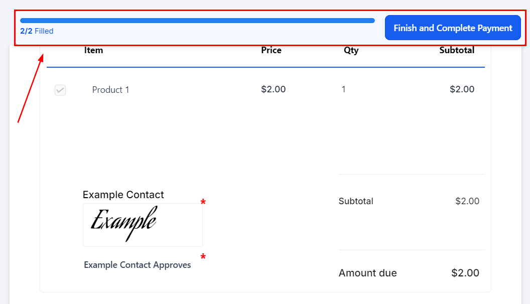 Collect Payment Directly After Document Signing – figure 10