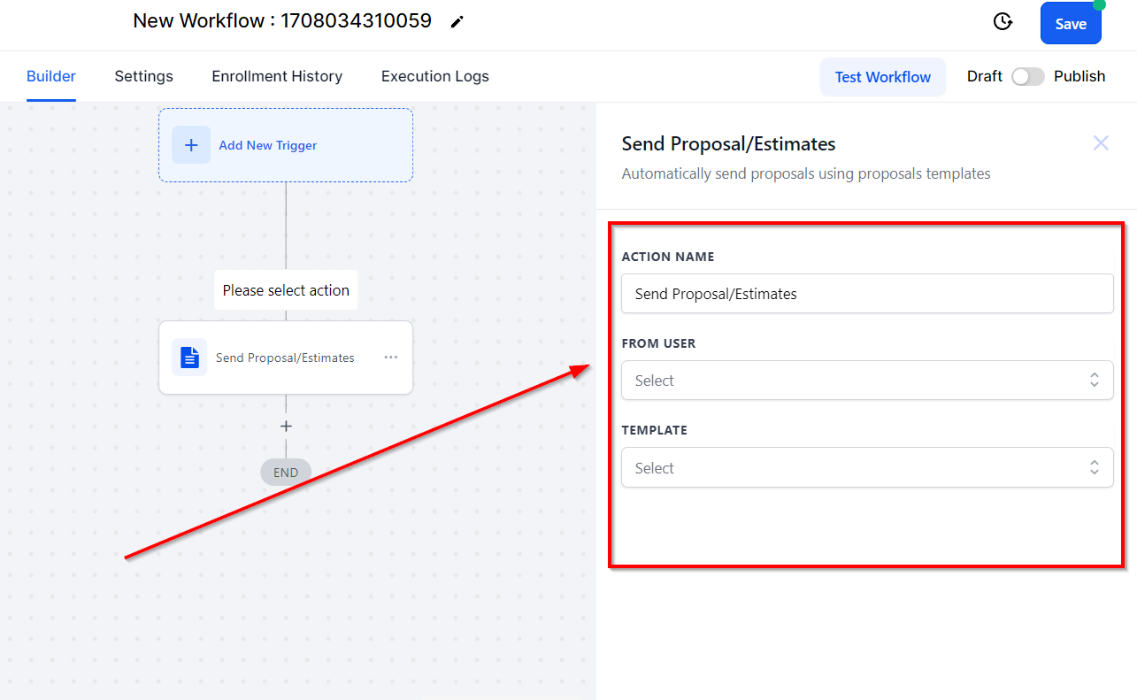 Create proposal templates and send proposals automatically inside a workflow – figure 5