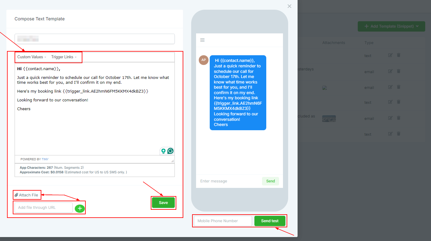 Customize Email and SMS notifications for invoicing – figure 5