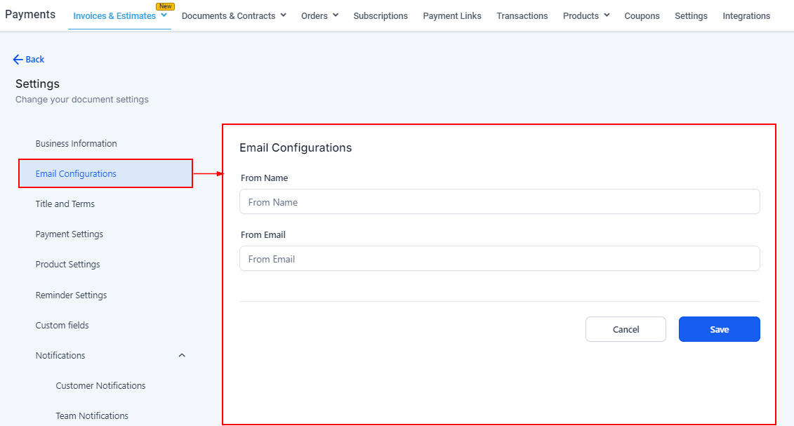 Customize Email and SMS notifications for invoicing – figure 7