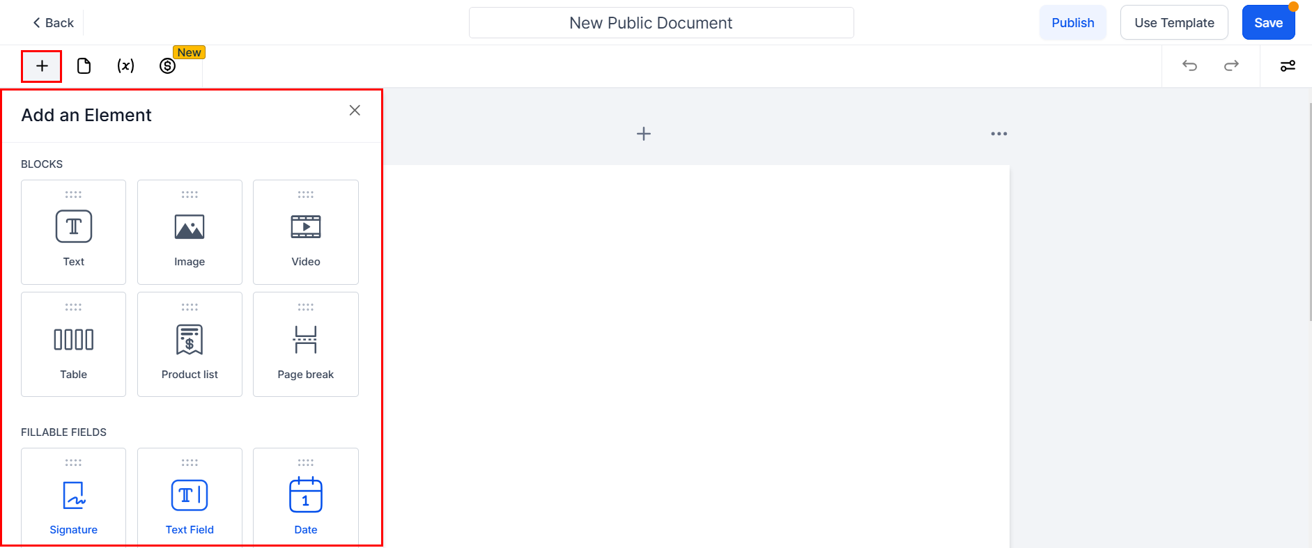 How to Create a Public Document – figure 3
