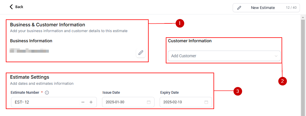 How to Create an Estimate – figure 4