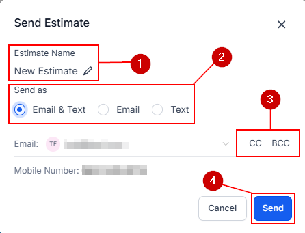 How to Create an Estimate – figure 10