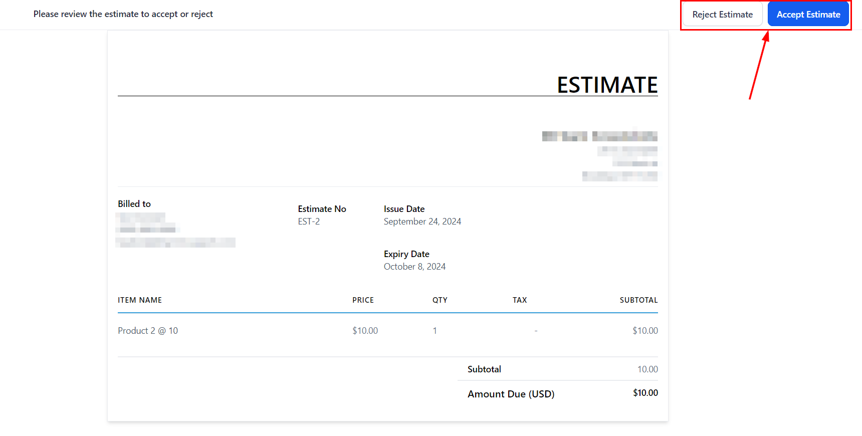 How to Create an Estimate – figure 11