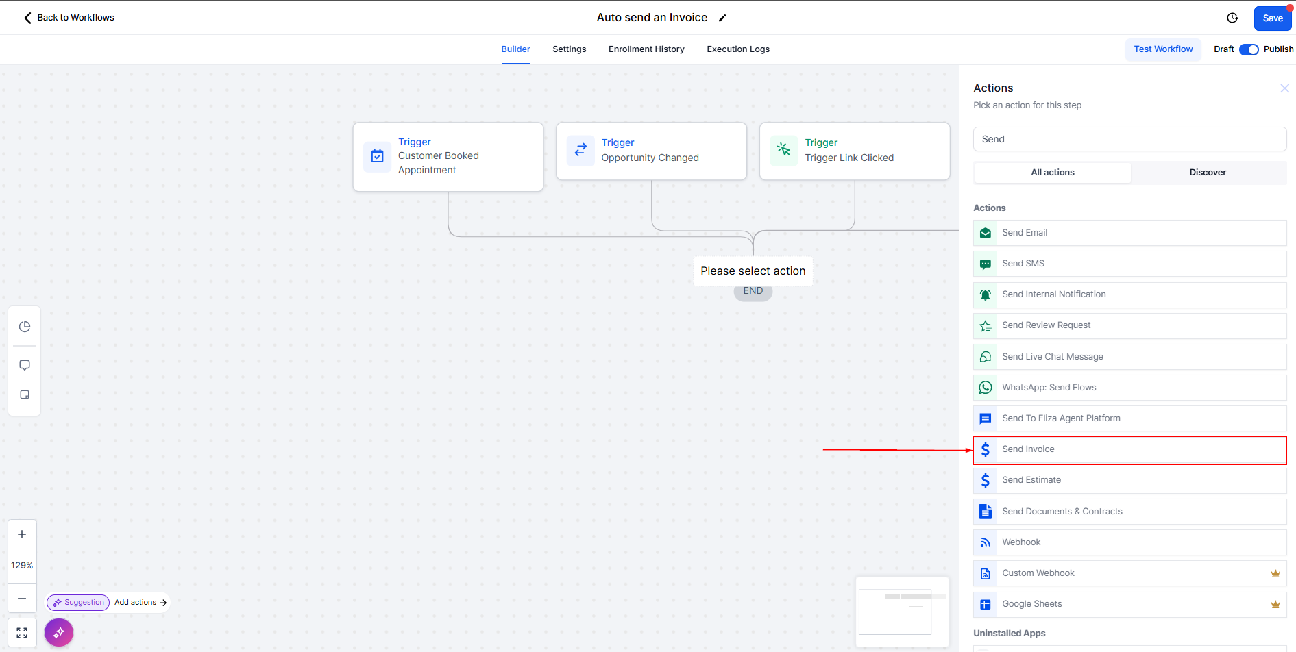 How to Create Invoice Templates and Automatically Send Them In a Workflow – figure 4