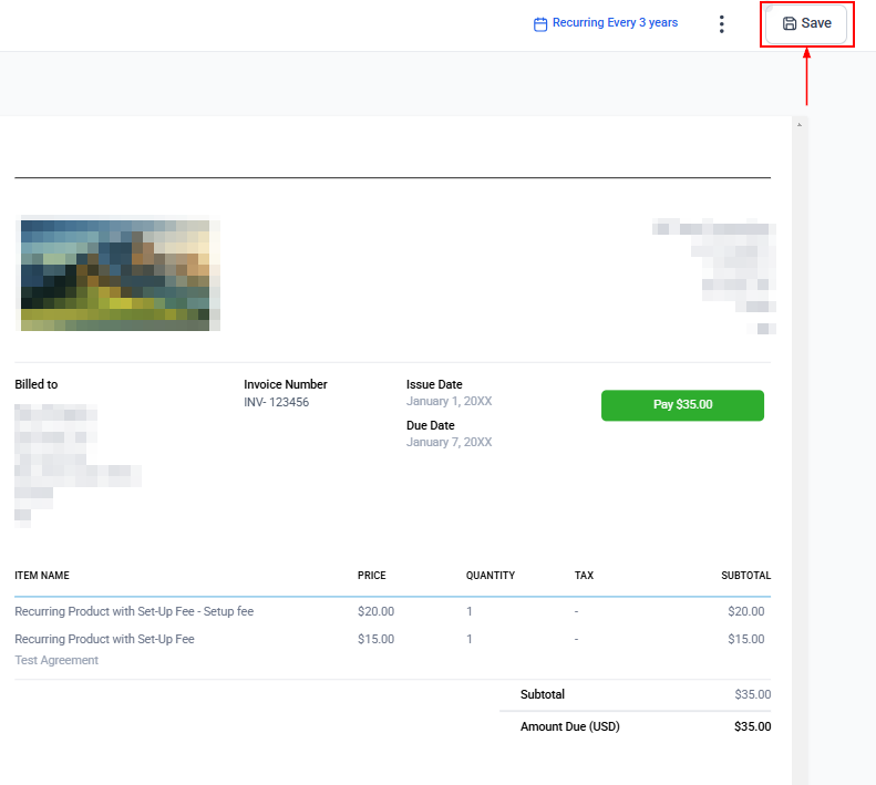 How to Edit an Active Recurring Invoice – figure 4