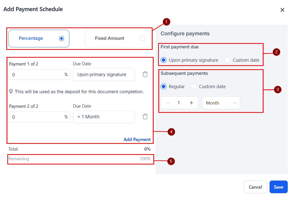How to Set Up a Payment Plan in Documents & Contracts – figure 5