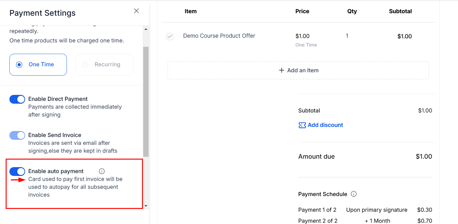 How to Set Up a Payment Plan in Documents & Contracts – figure 6