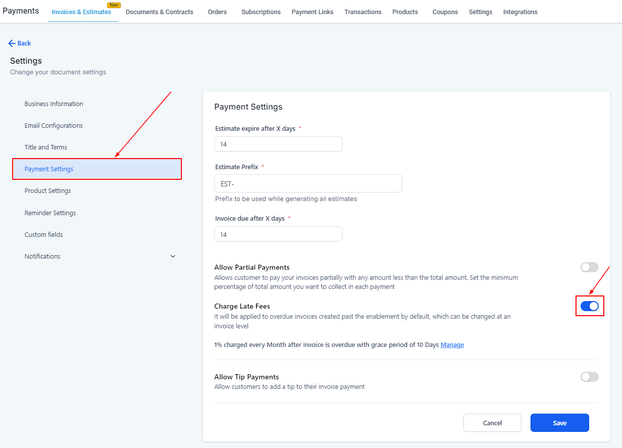 How to Set Up Late Fees on Invoices – figure 2