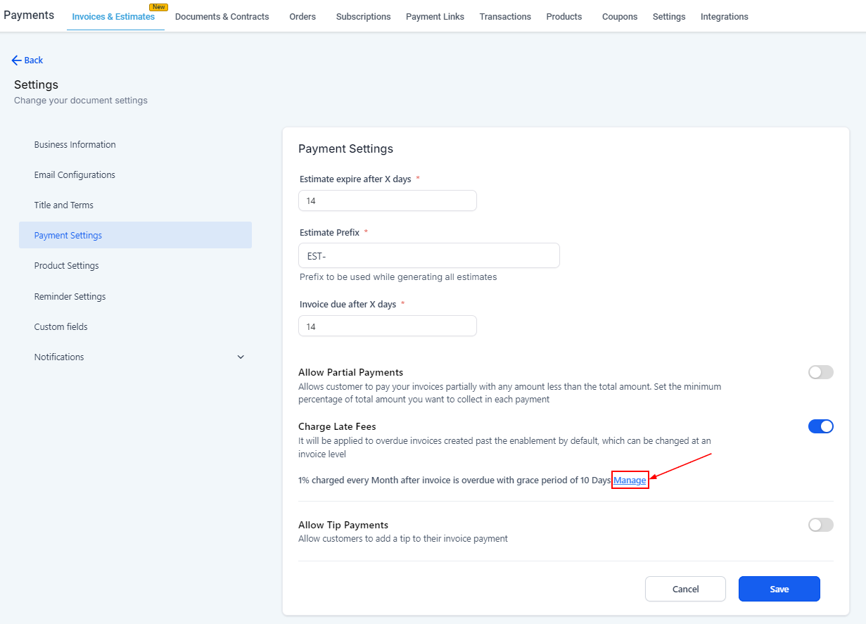 How to Set Up Late Fees on Invoices – figure 3