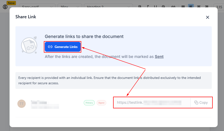 How To Share Documents And Contracts Via Customized Links – figure 3