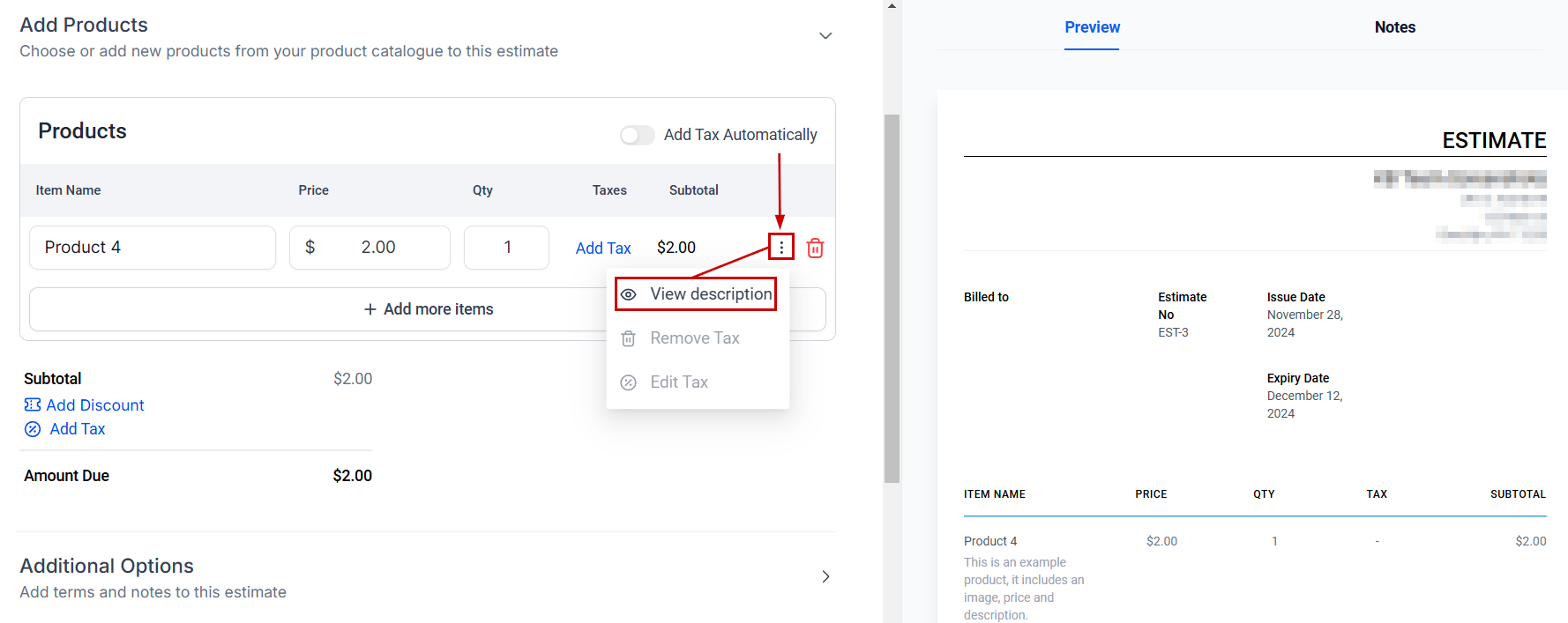 How to Use Product Description Capability – figure 4