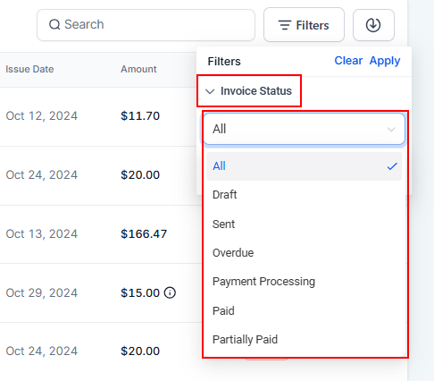 Invoices Overview – figure 12
