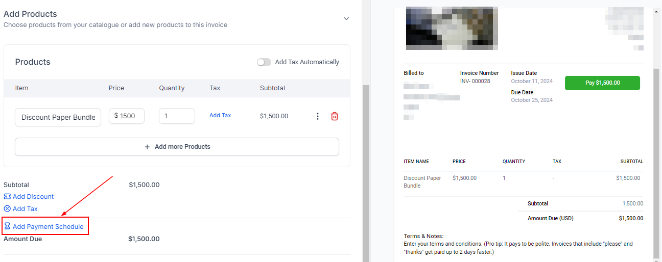 Invoices Payment Plans – figure 3